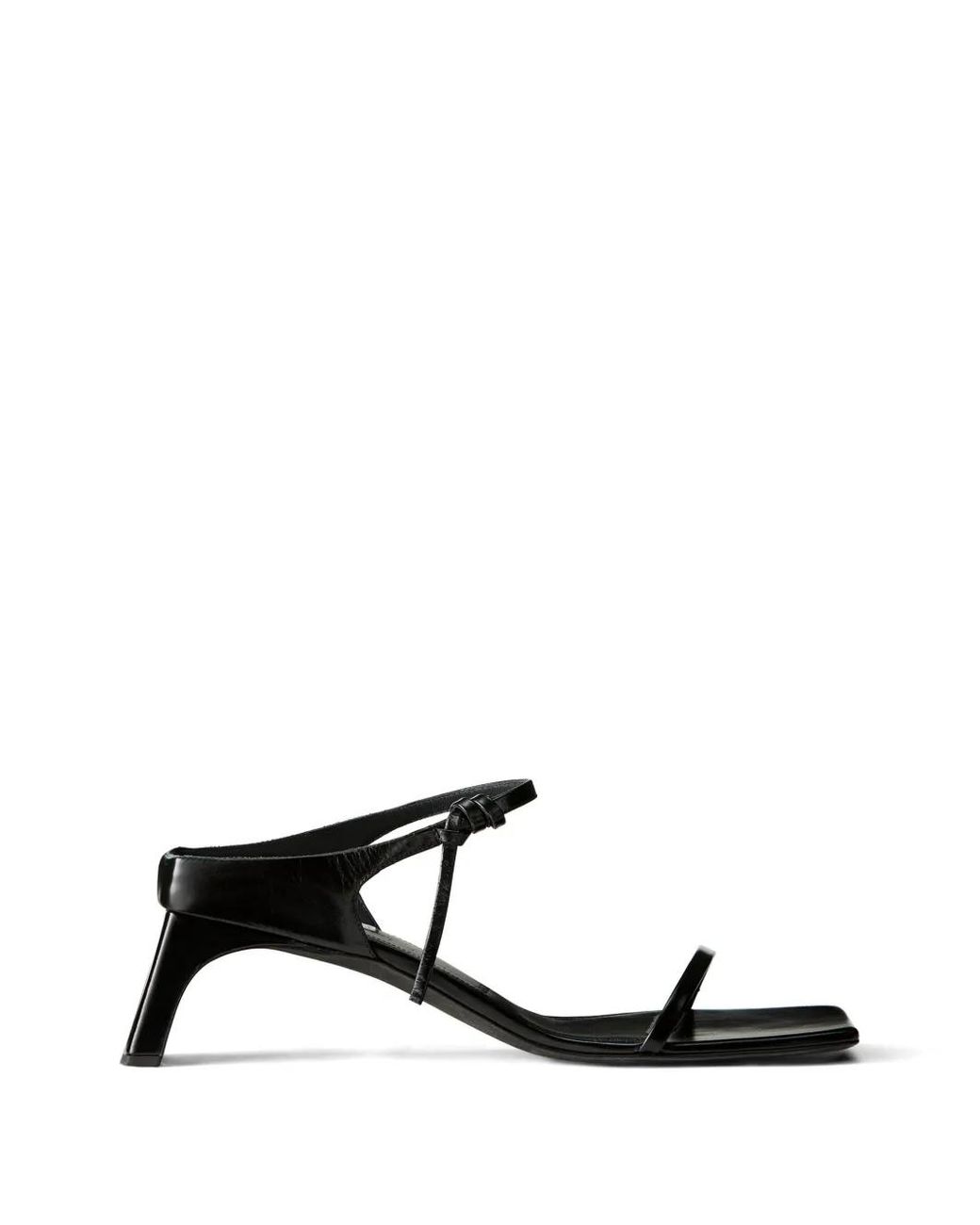 Calvin Klein White Square-Toe Knotted Sandals