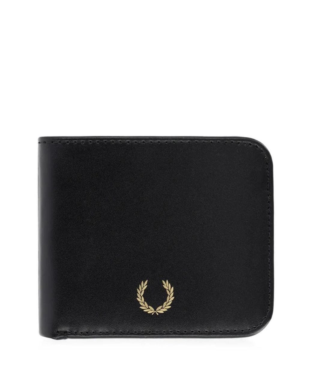 Fred Perry Black Laurel Wreath Leather Wallet for men
