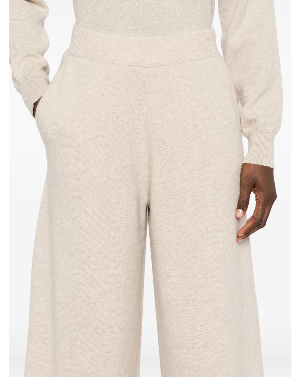 Max Mara Natural Knitted Shorts