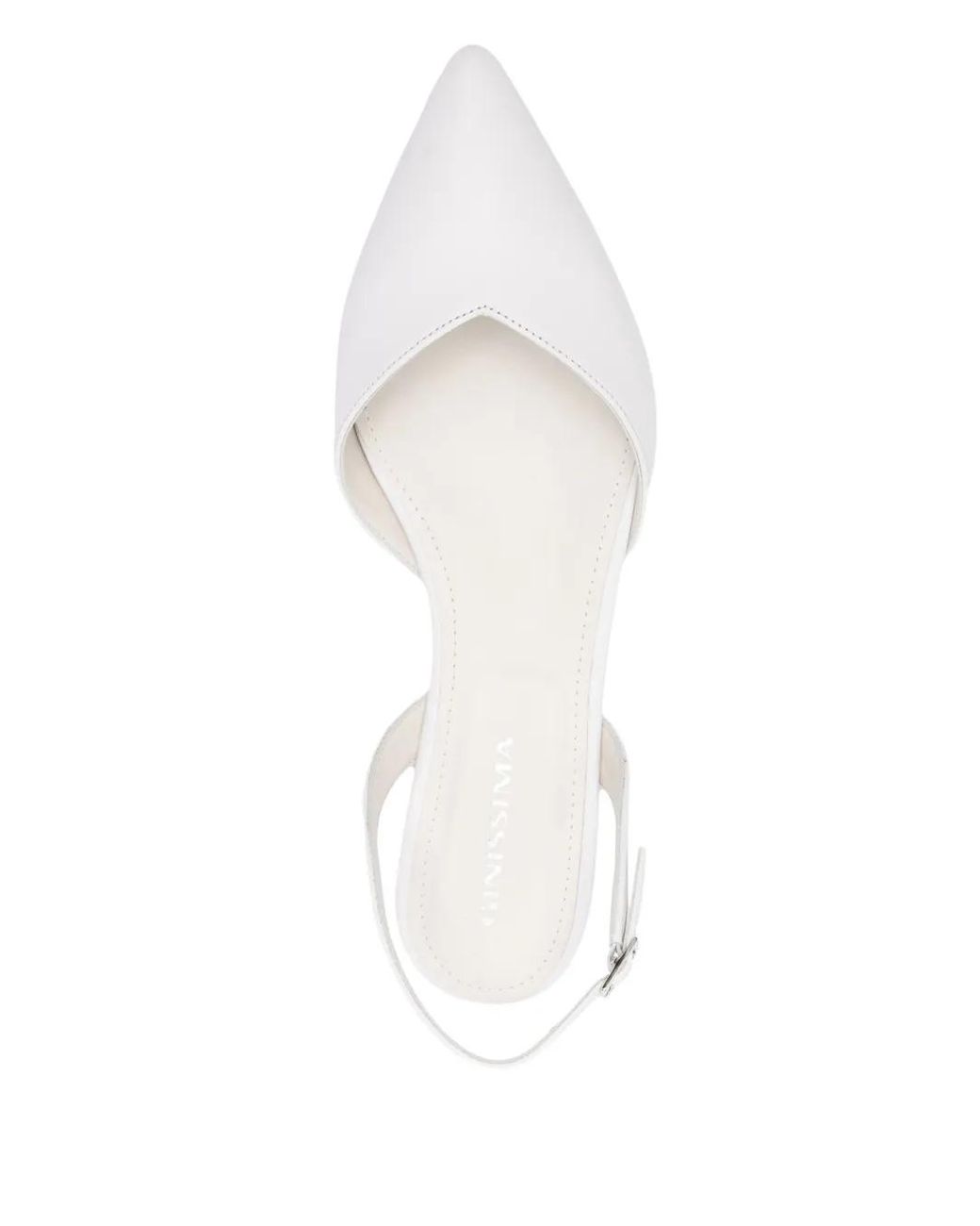 Ginissima White Leather Ballet Flats