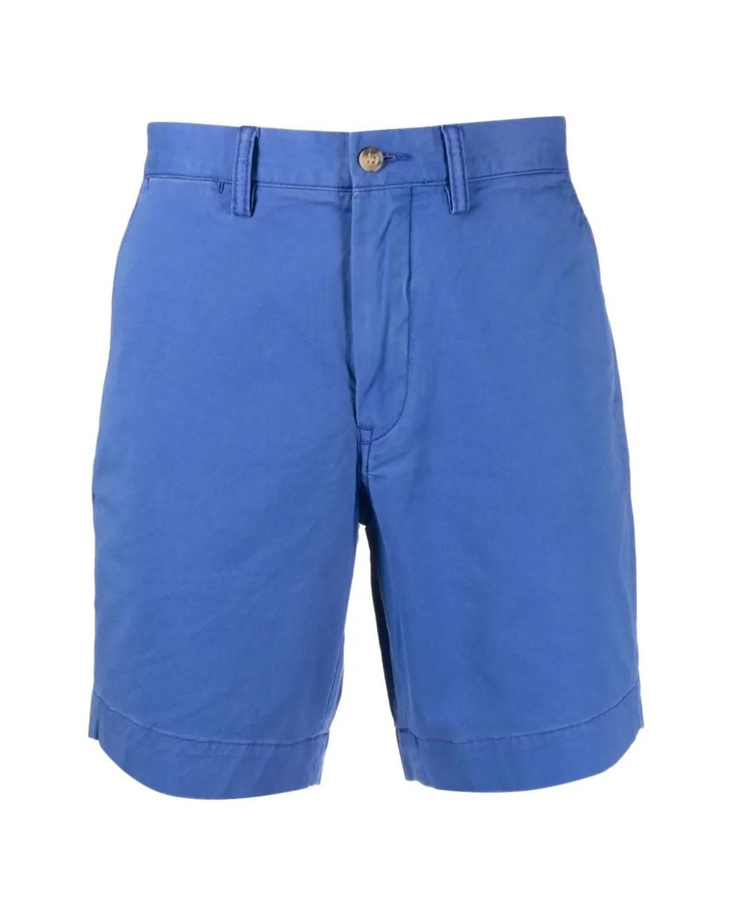 Polo Ralph Lauren Blue Button-Fastening Belt-Loops Shorts for men