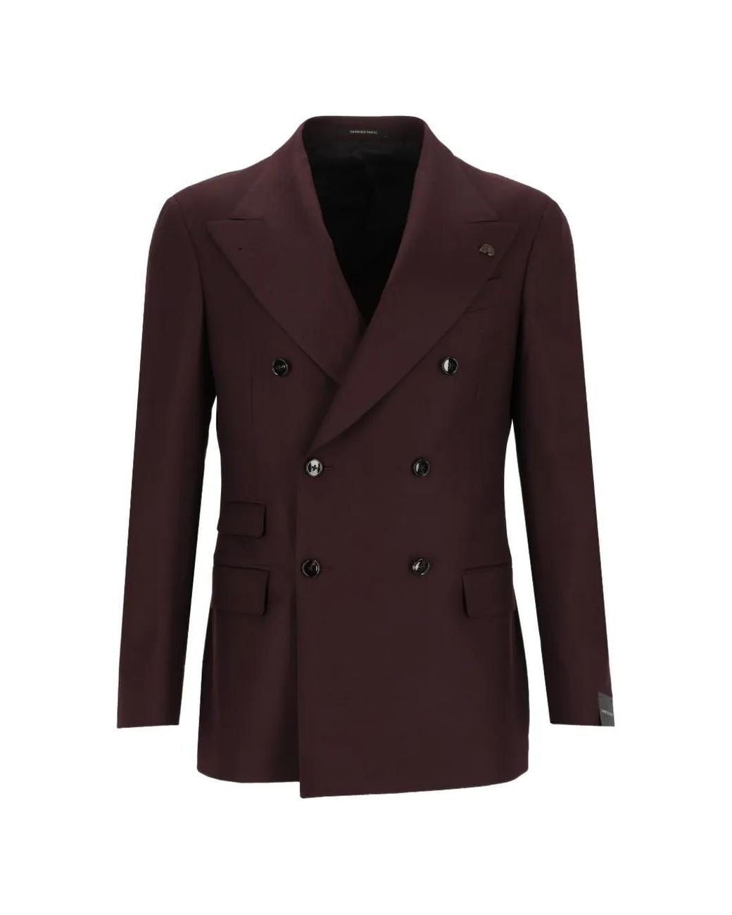 Gabriele Pasini Purple Double-Breasted Peak-Lapel Blazer for men