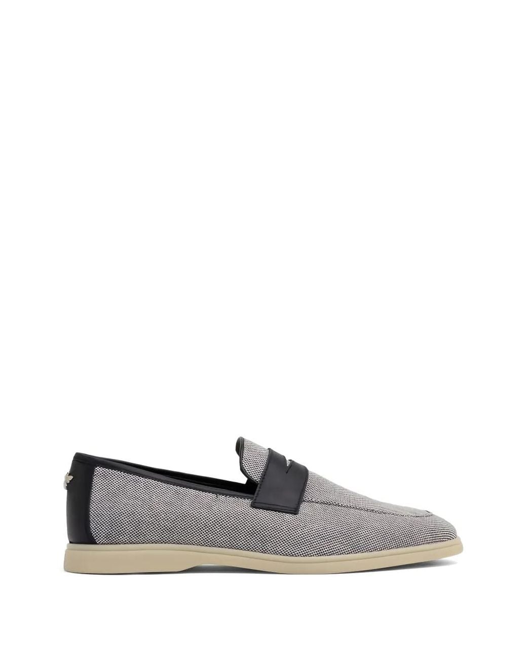 Bougeotte White Loisir Gomme Panelled Loafers for men