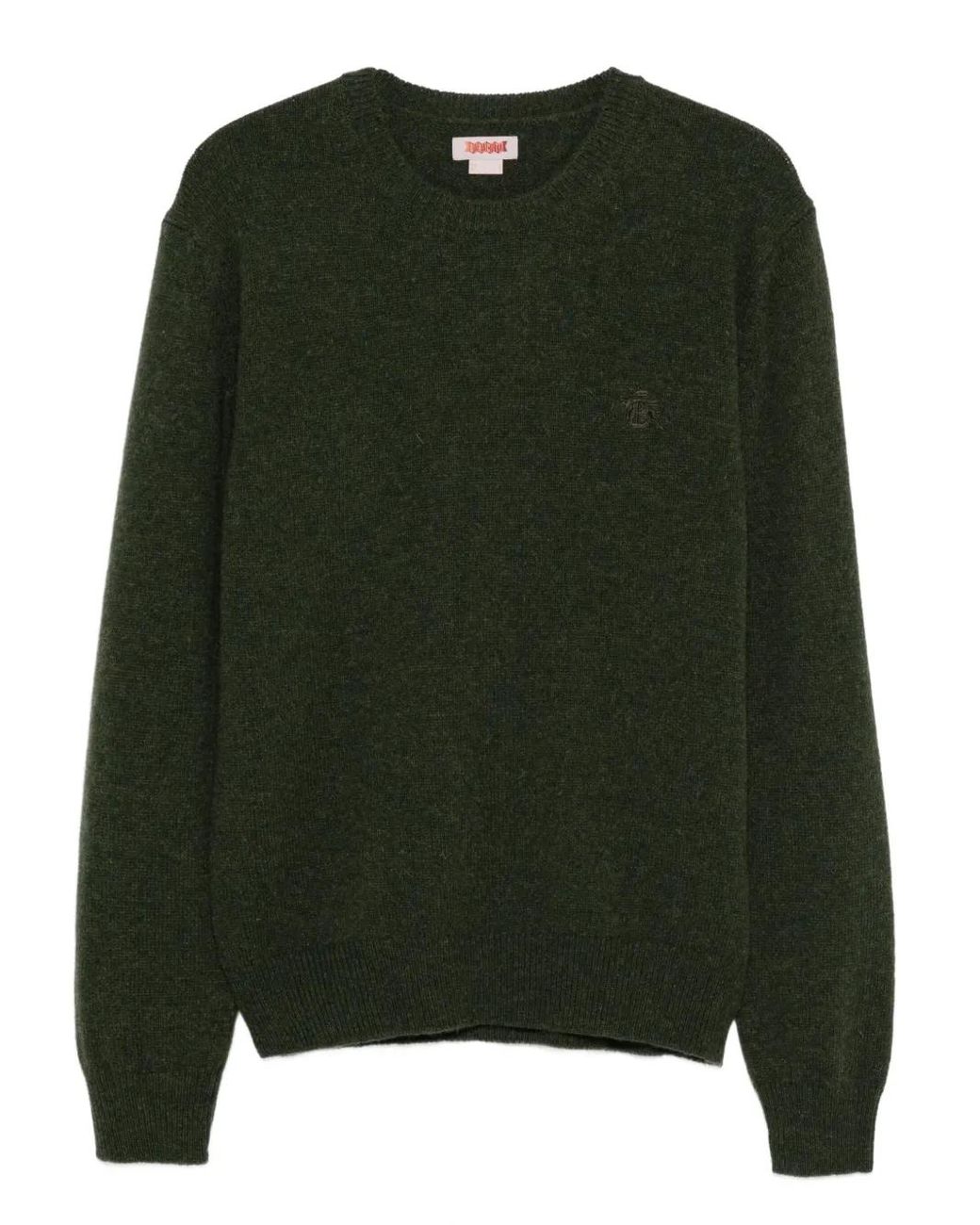 Baracuta Green Embroidered Crew-Neck Sweater for men