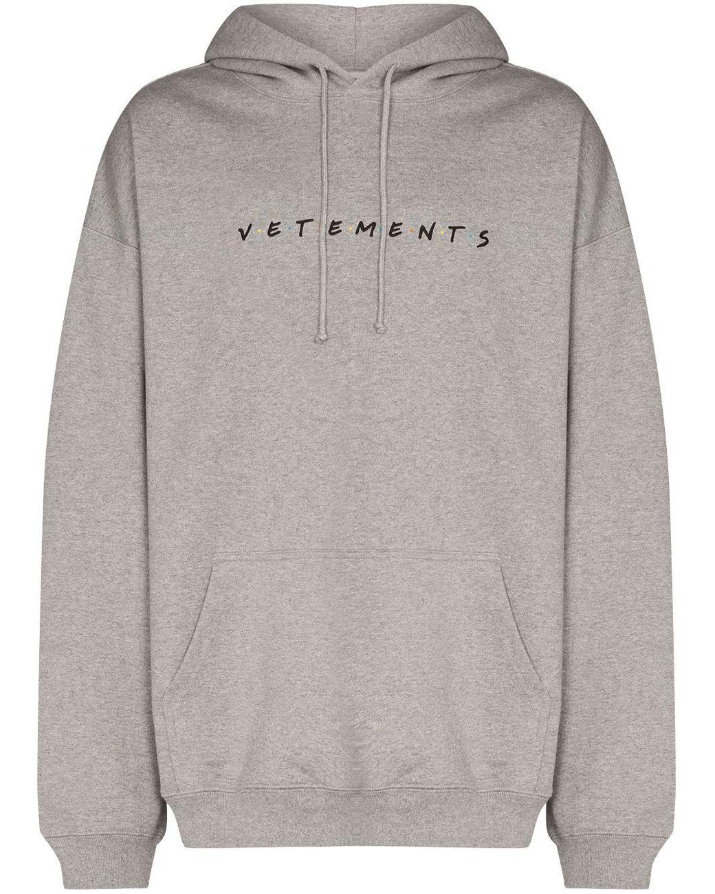 Vetements Synthetic Friendly Logo-print Hoodie in Grey (Gray) for Men ...