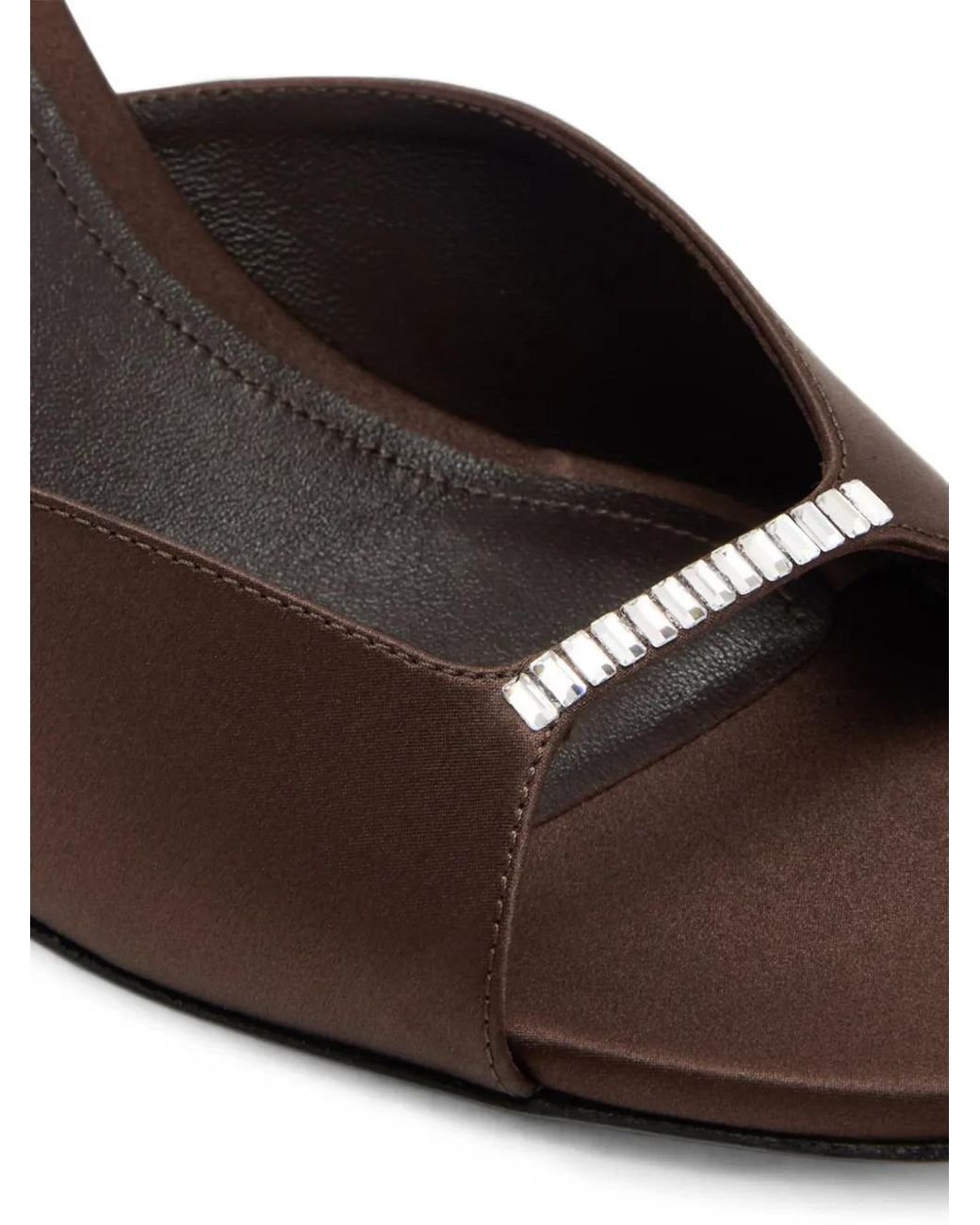 ALEVI Brown Luana Crystal-Embellished Heeled Sandals