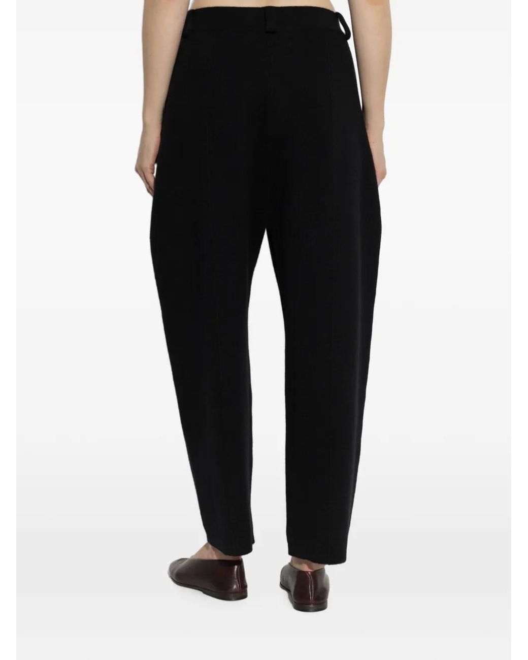 Lisa Yang Black Wrenda Belt-Loops Trousers