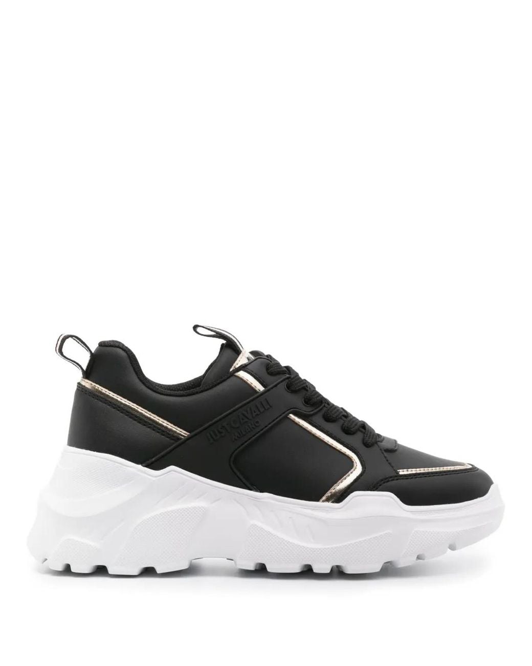 Just Cavalli Black 60Mm Lace-Up Sneakers