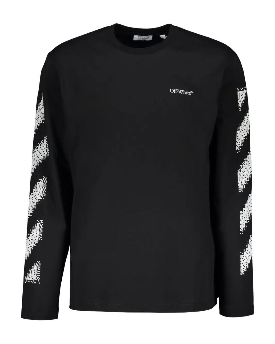 Off-White c/o Virgil Abloh Black Long-Sleeve Graphic T-Shirt for men