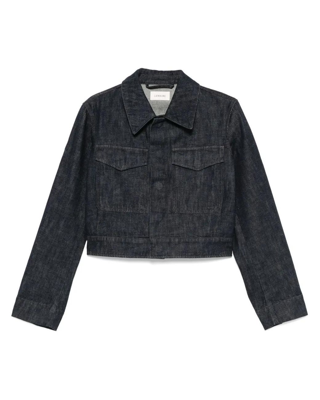 Lemaire Blue Two Pocket Cropped Jacket