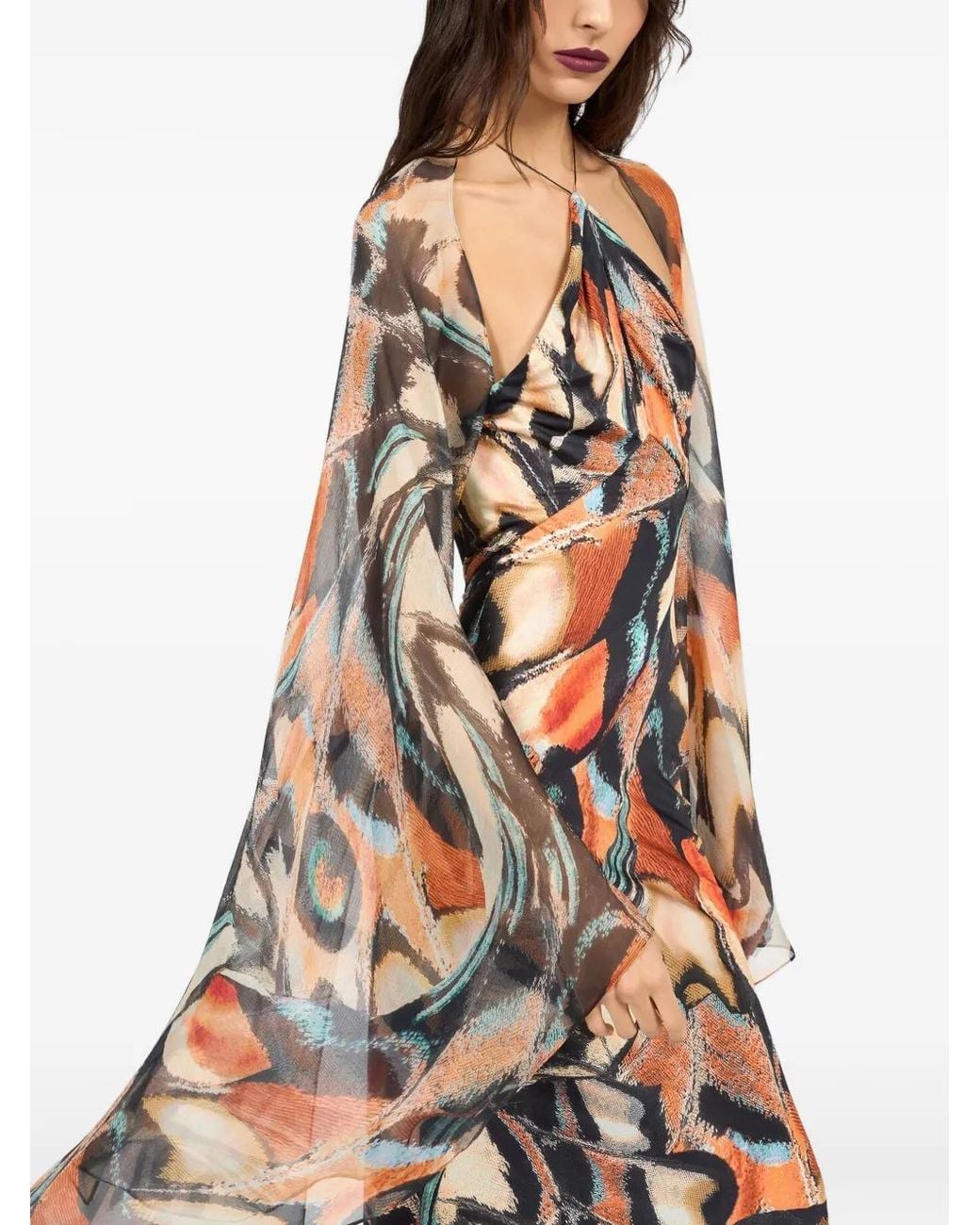 Roberto Cavalli White Open-Back Maxi Dress