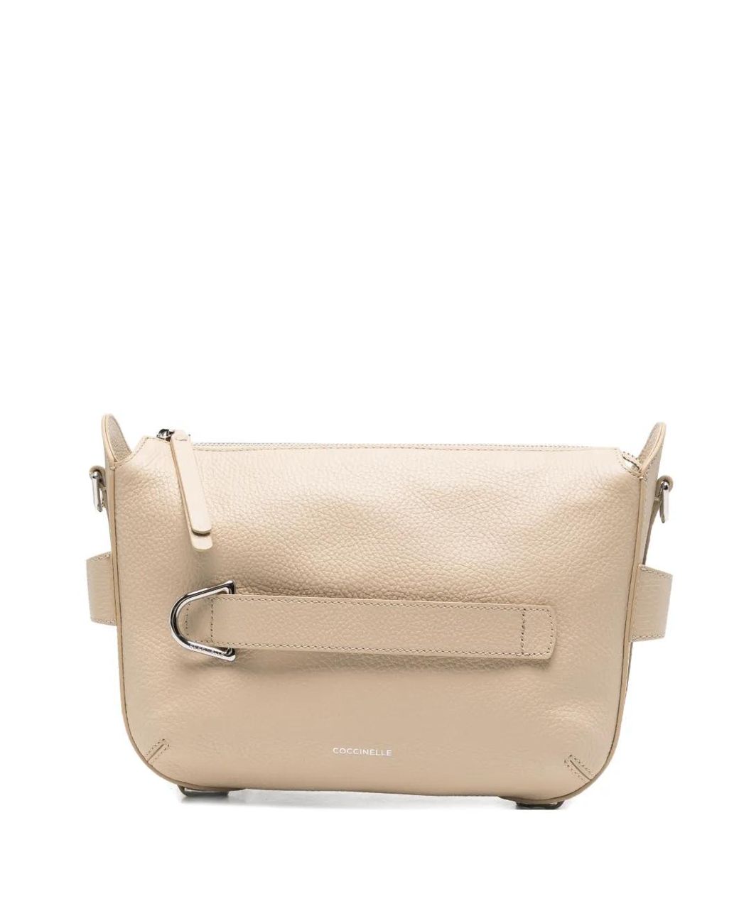 Coccinelle Natural Logo-Print Shoulder Bag