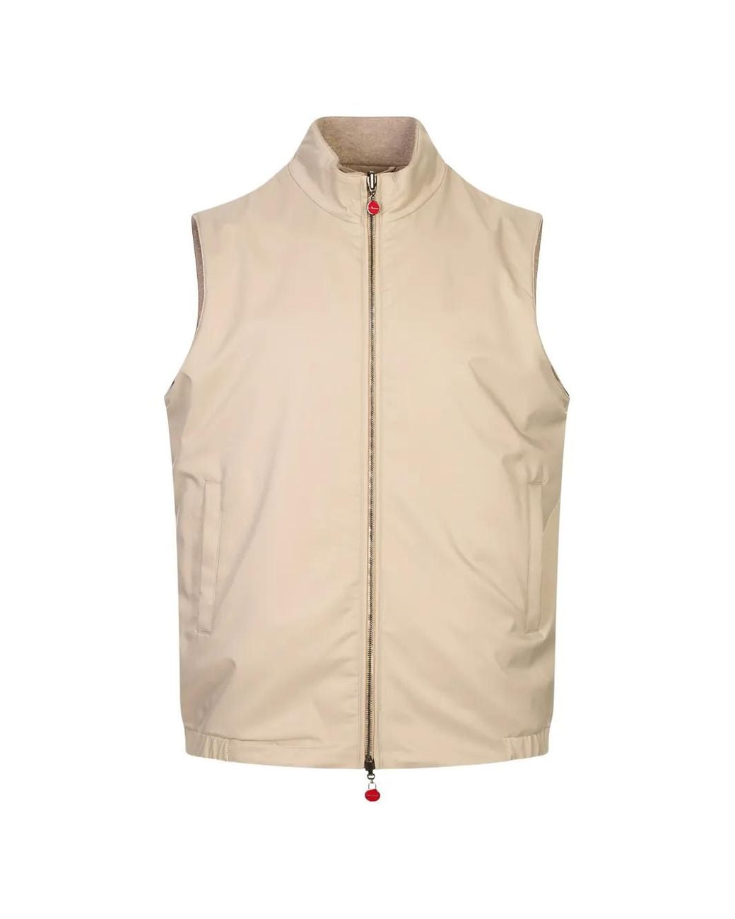 Kiton Natural Reversible Zip-Fastening Vest for men