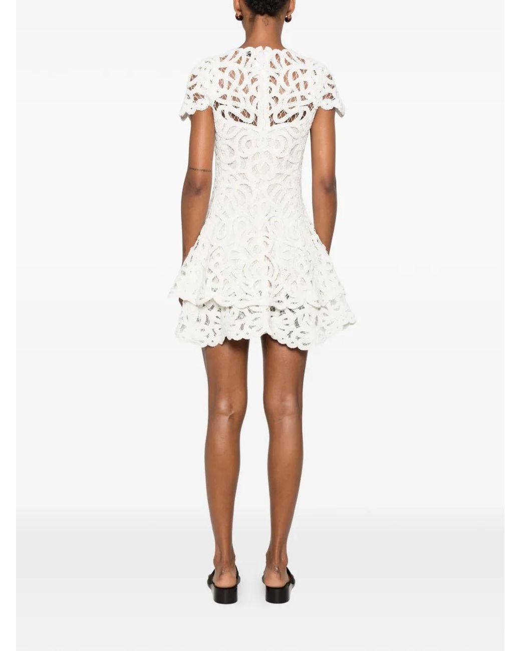 Jonathan Simkhai White Lina Lace Mini Dress