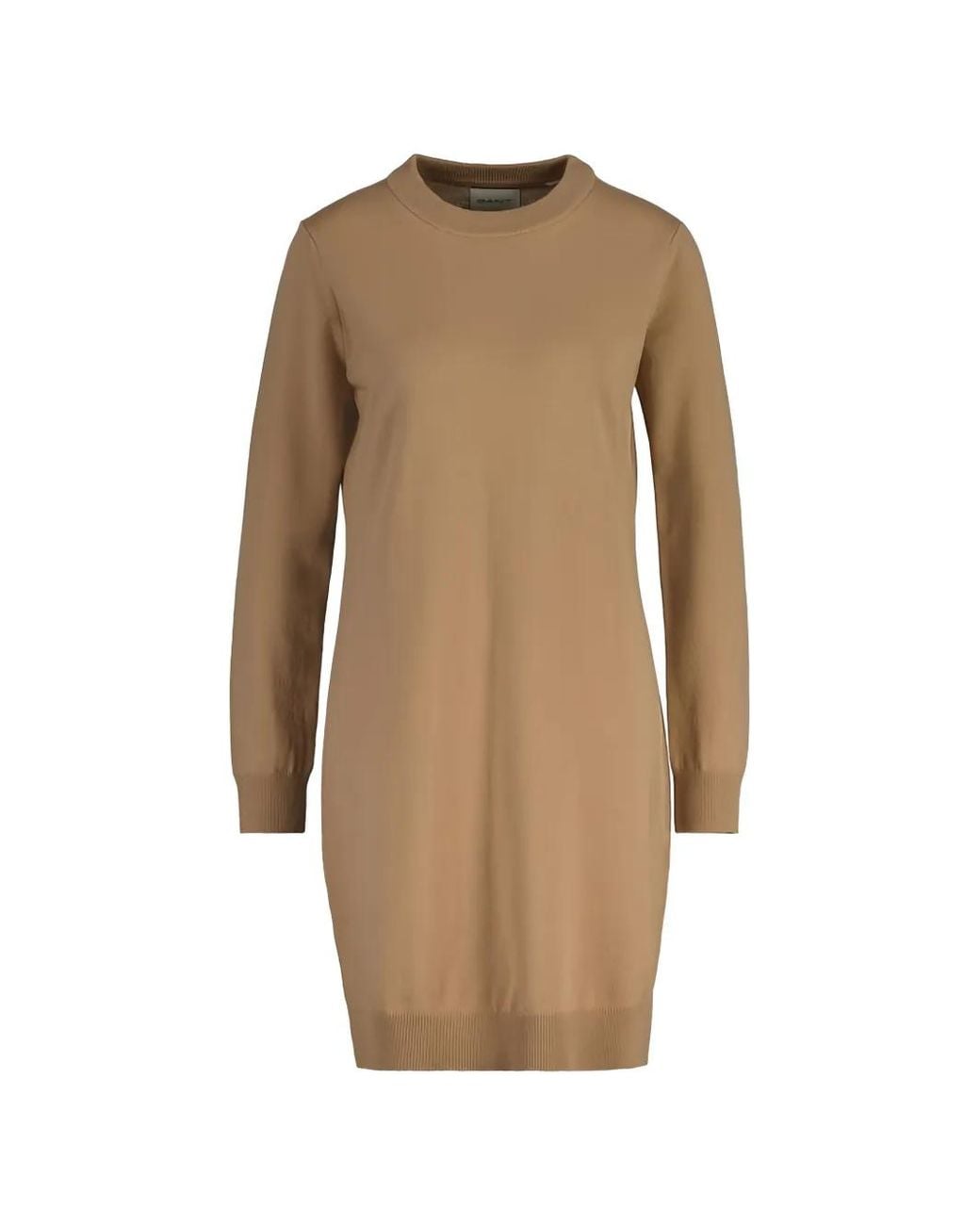 Gant Natural Round-Neck Midi Dress