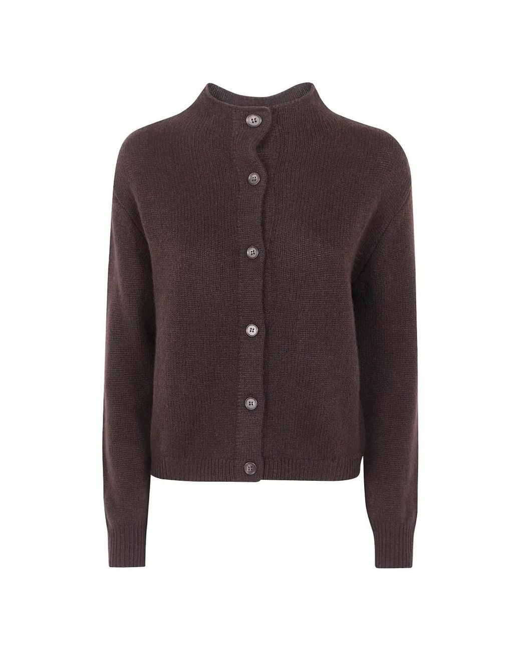 Lisa Yang Brown Zirelle Button-Up Knitted Cardigan