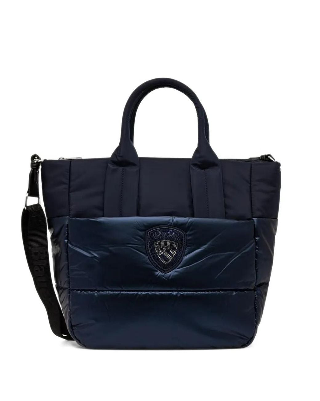 Blauer Blue Quilted Logo-Patch Tote Bag