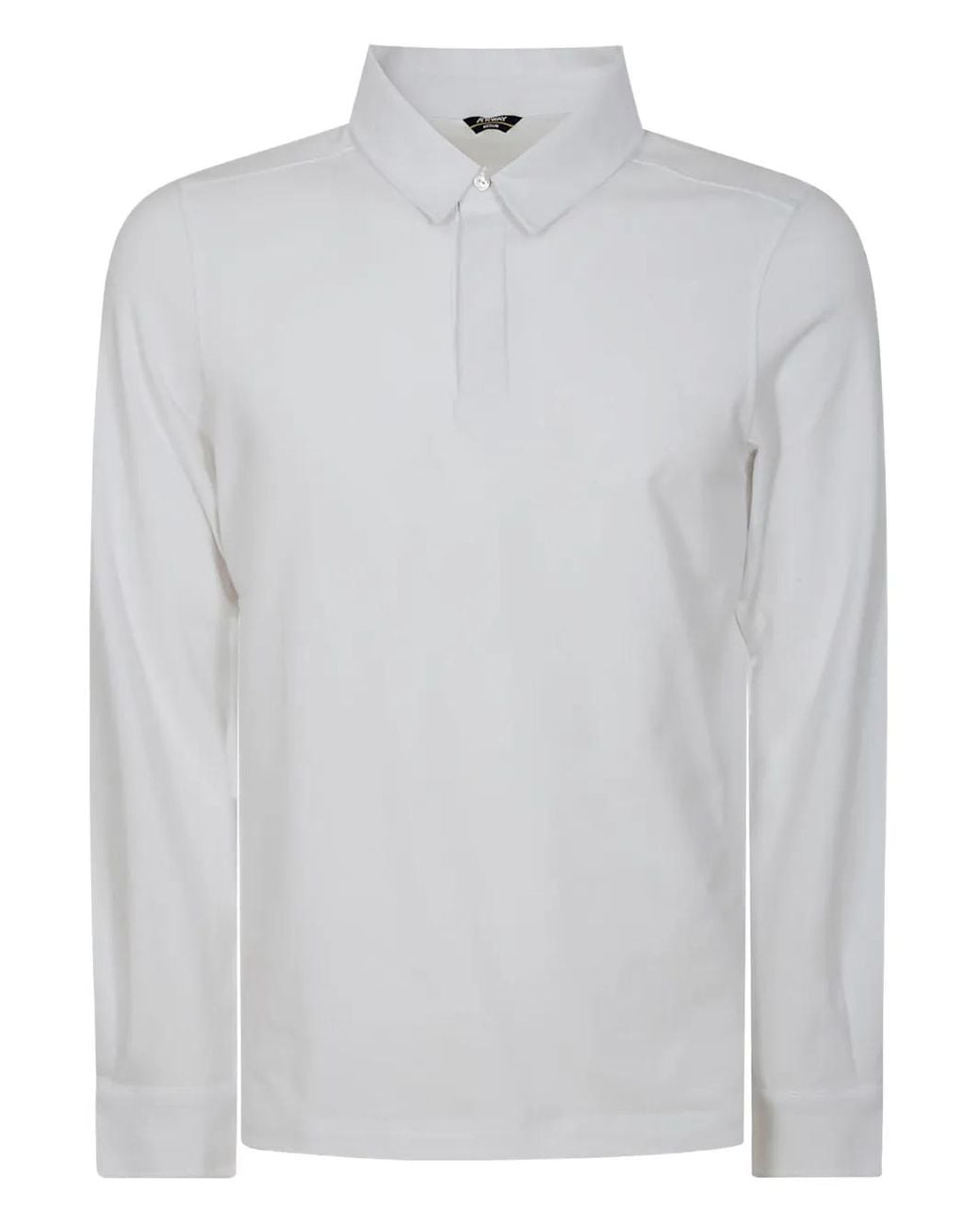 K-Way White Tibere Long-Sleeve Polo Shirt for men