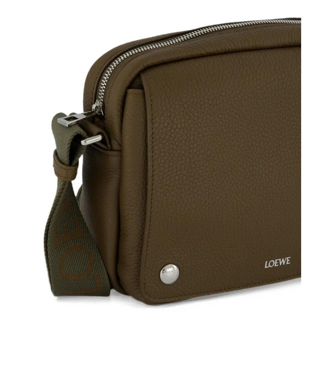 Loewe Green Medium Pebble Messenger Bag for men