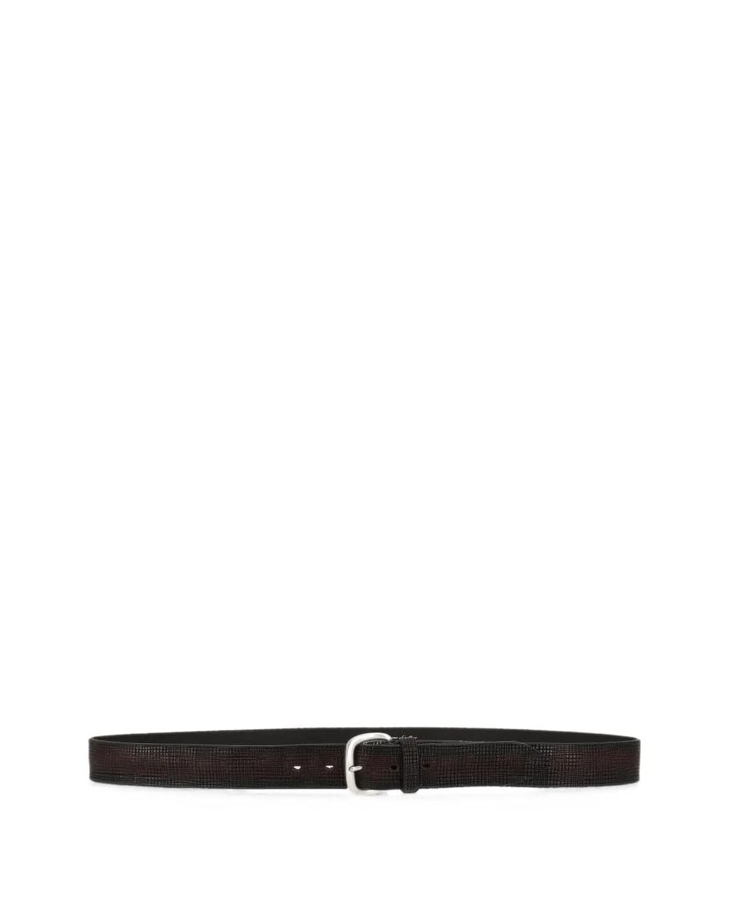 Alberto Luti White Woven-Effect Leather Belt for men