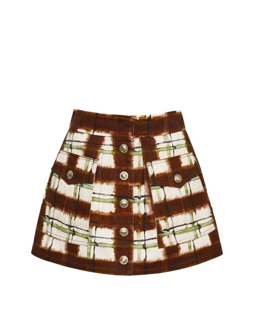 Cara Cara Brown Fatima A-Line Mini Skirt