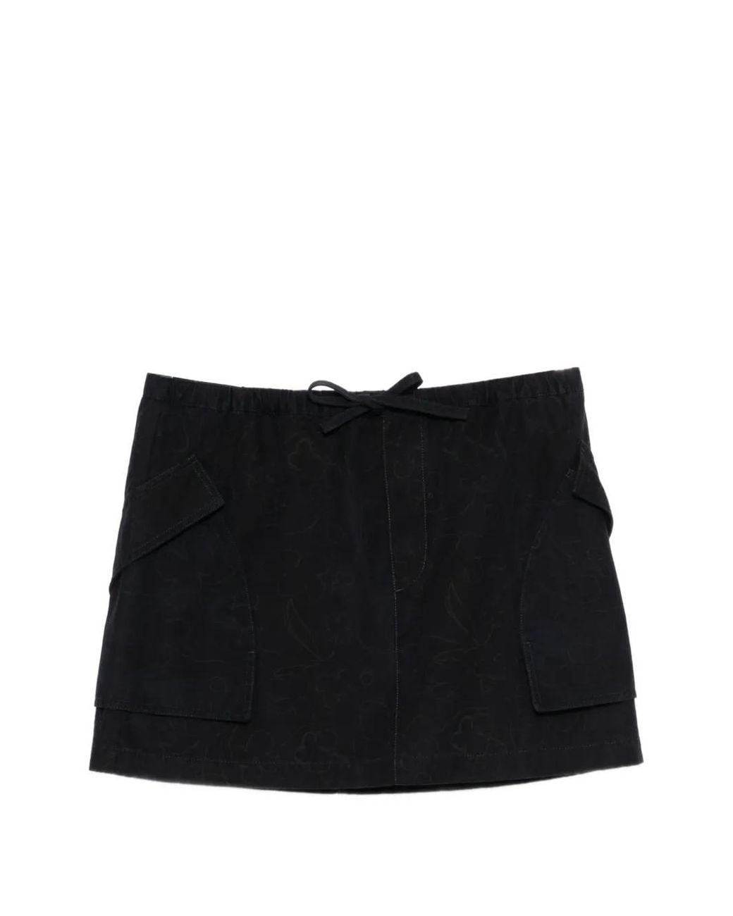 JNBY Black Floral-Print Mini Skirt
