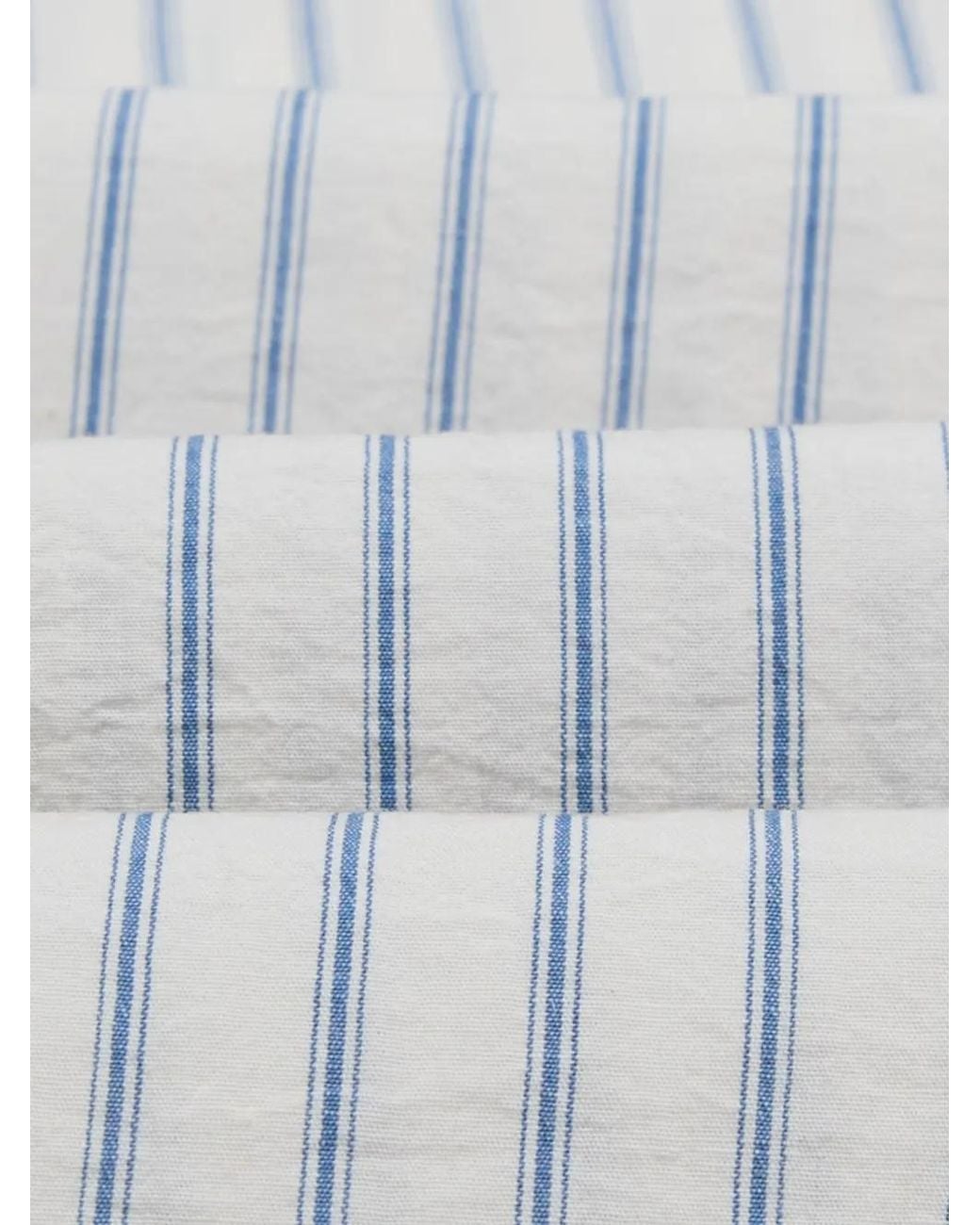 Drake's White Halo Stripe Long Point-Collar Shirt for men