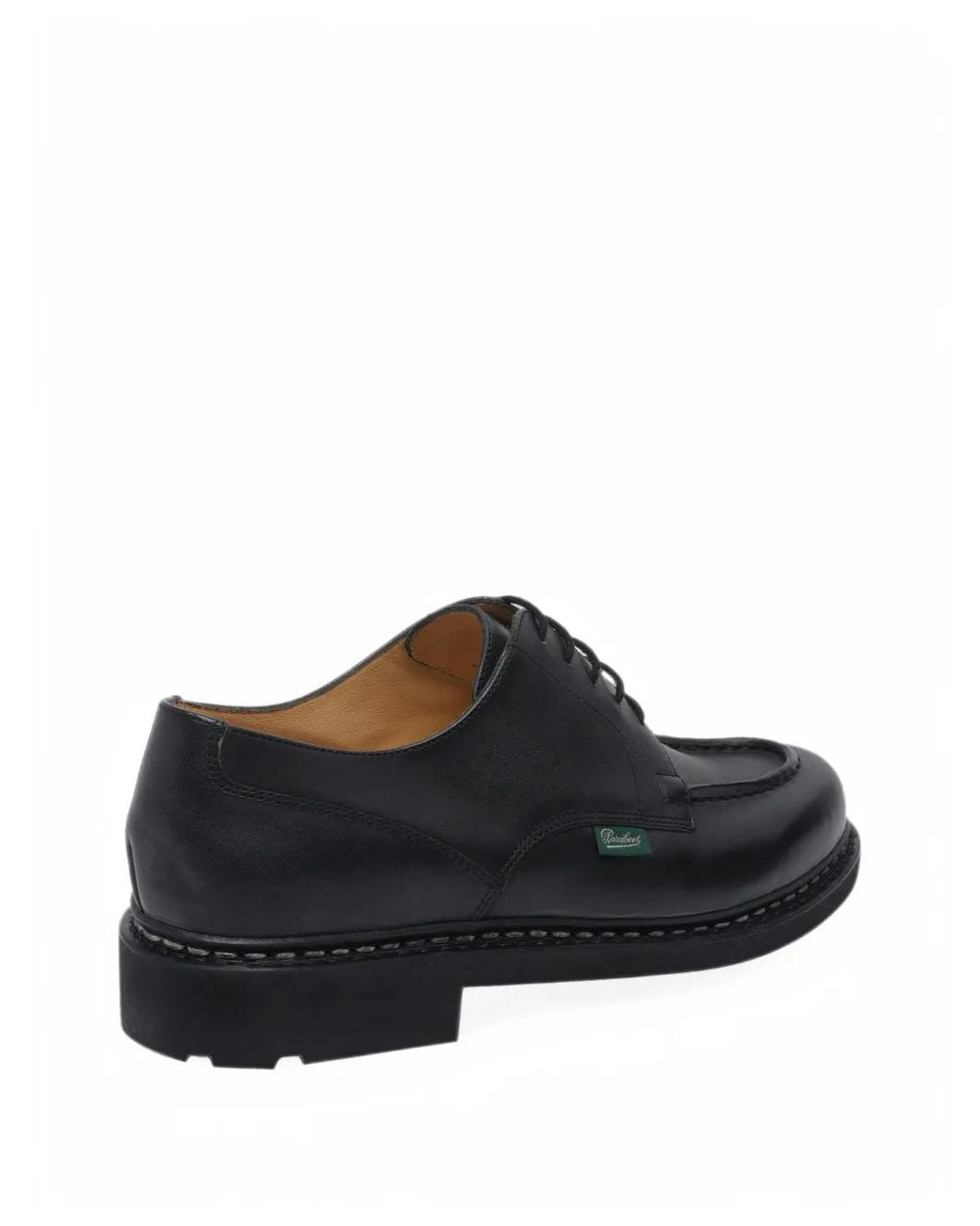 Paraboot Black Chambord Apron-Toe Derby Shoes for men