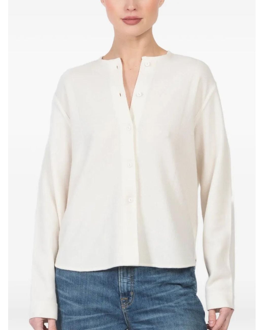 Oyuna White Buttoned Cardigan