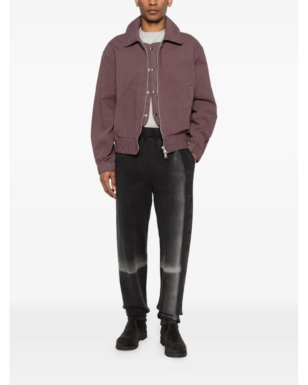 Aries Black Sunbleached Column Track Pants for men