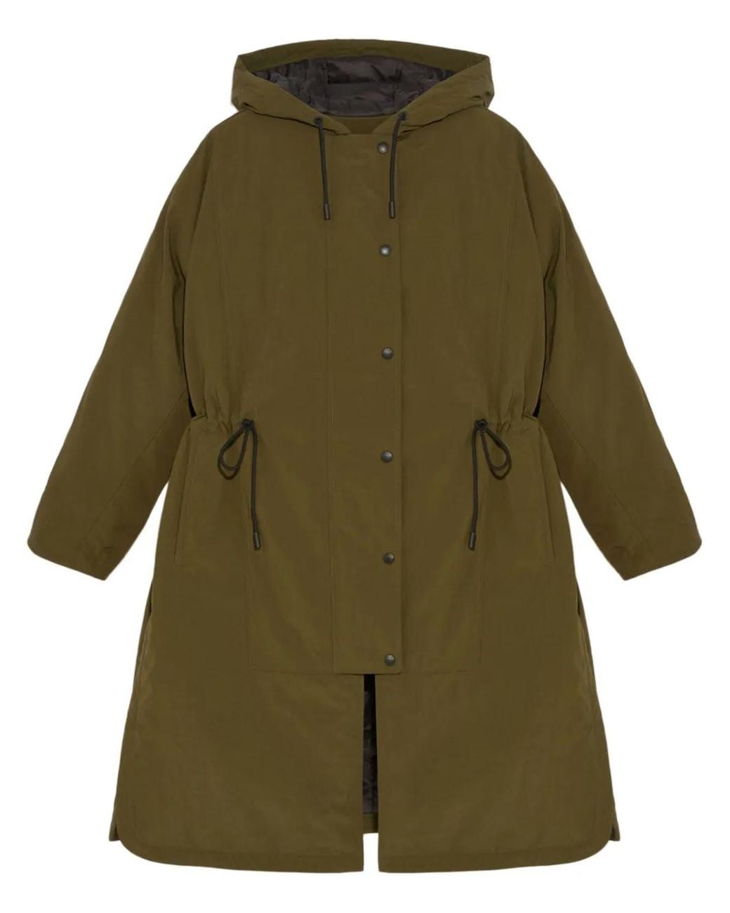 Yves Salomon Green Hooded Coat