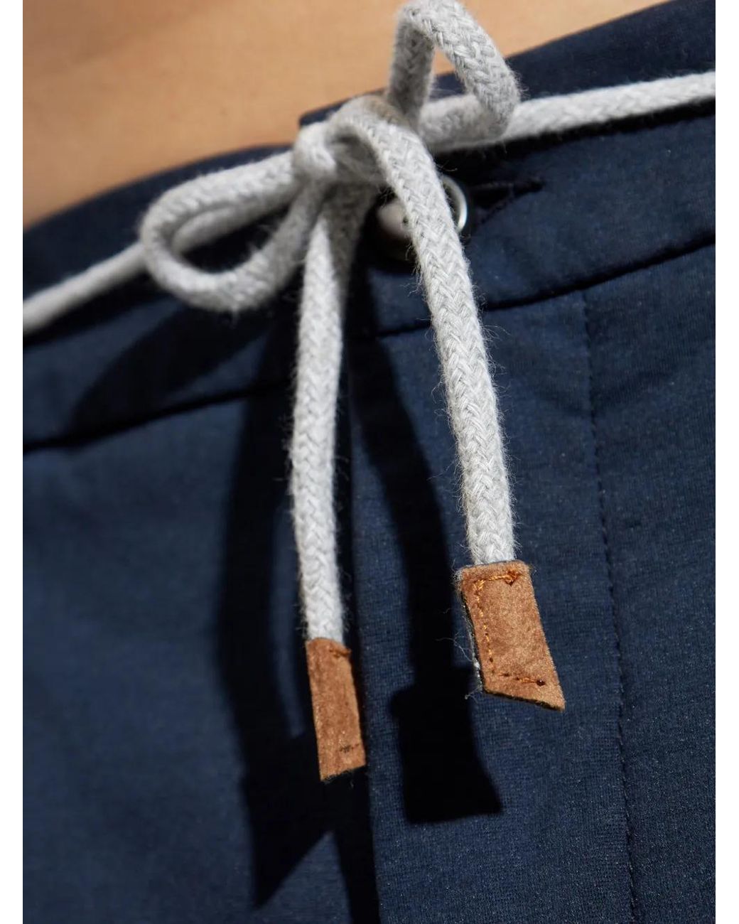 Eleventy Blue Cotton Blend Chino Trousers for men