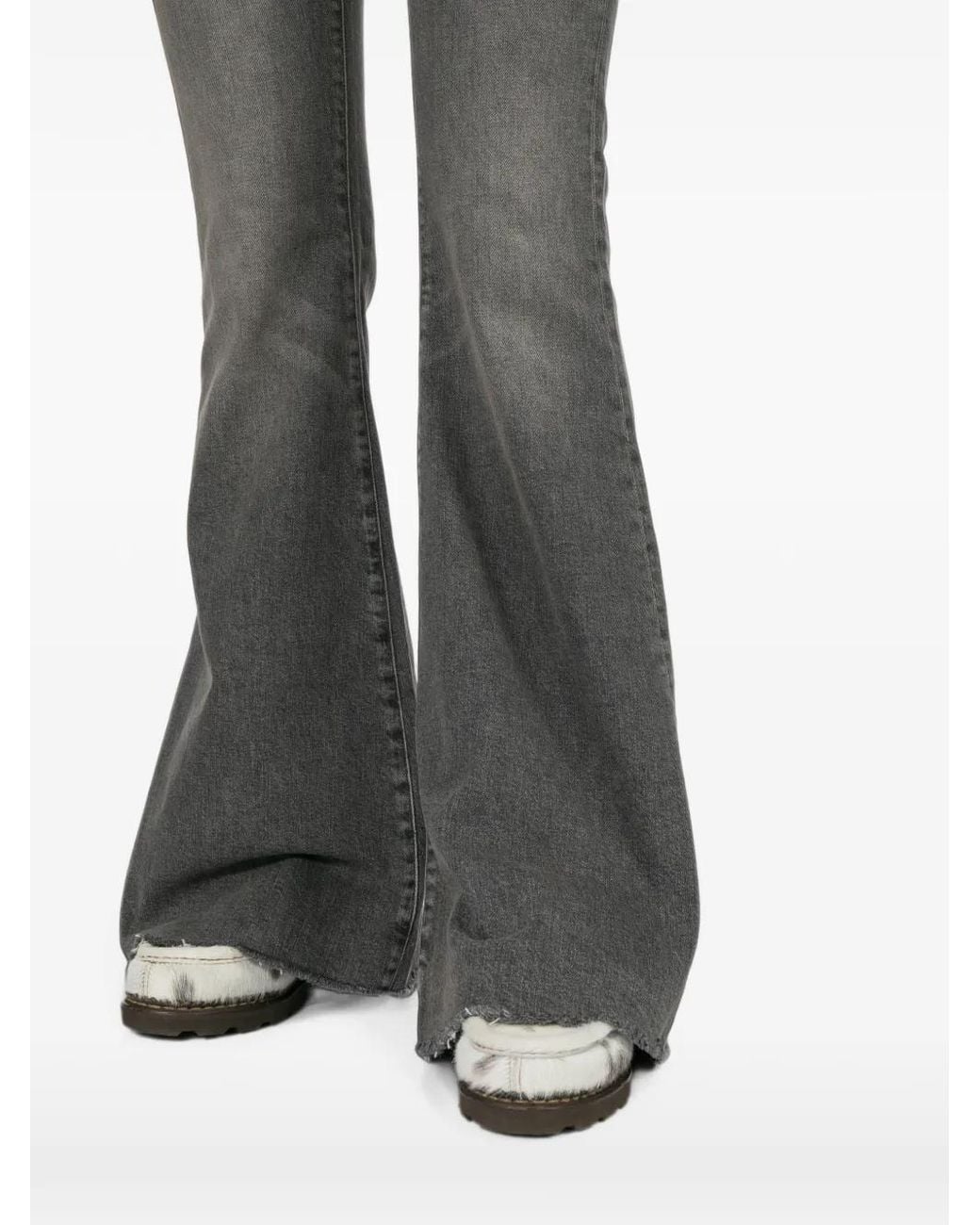 R13 Gray Jean Évasé À Effet Délavé