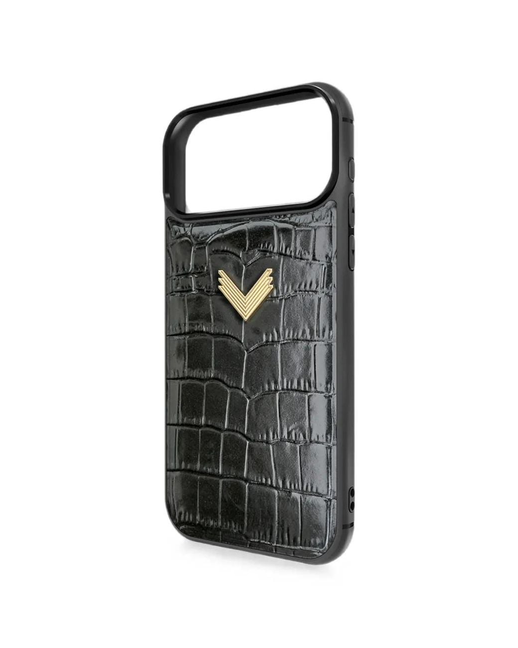 Velante Black Croc-Embossed Leather Iphone 18 Pro Max Phone Case