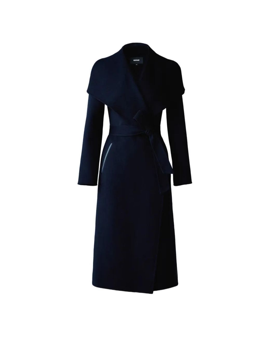 Mackage Blue Mai-Cn Double-Breasted Coat