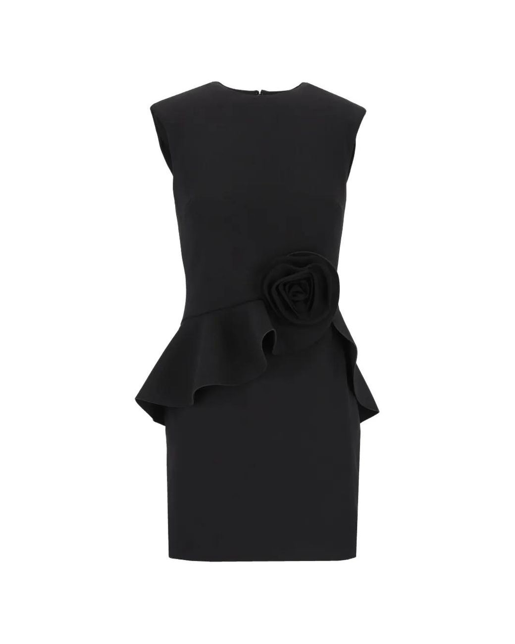 ROTATE BIRGER CHRISTENSEN Black Rotate Rose Detail Mini Dress