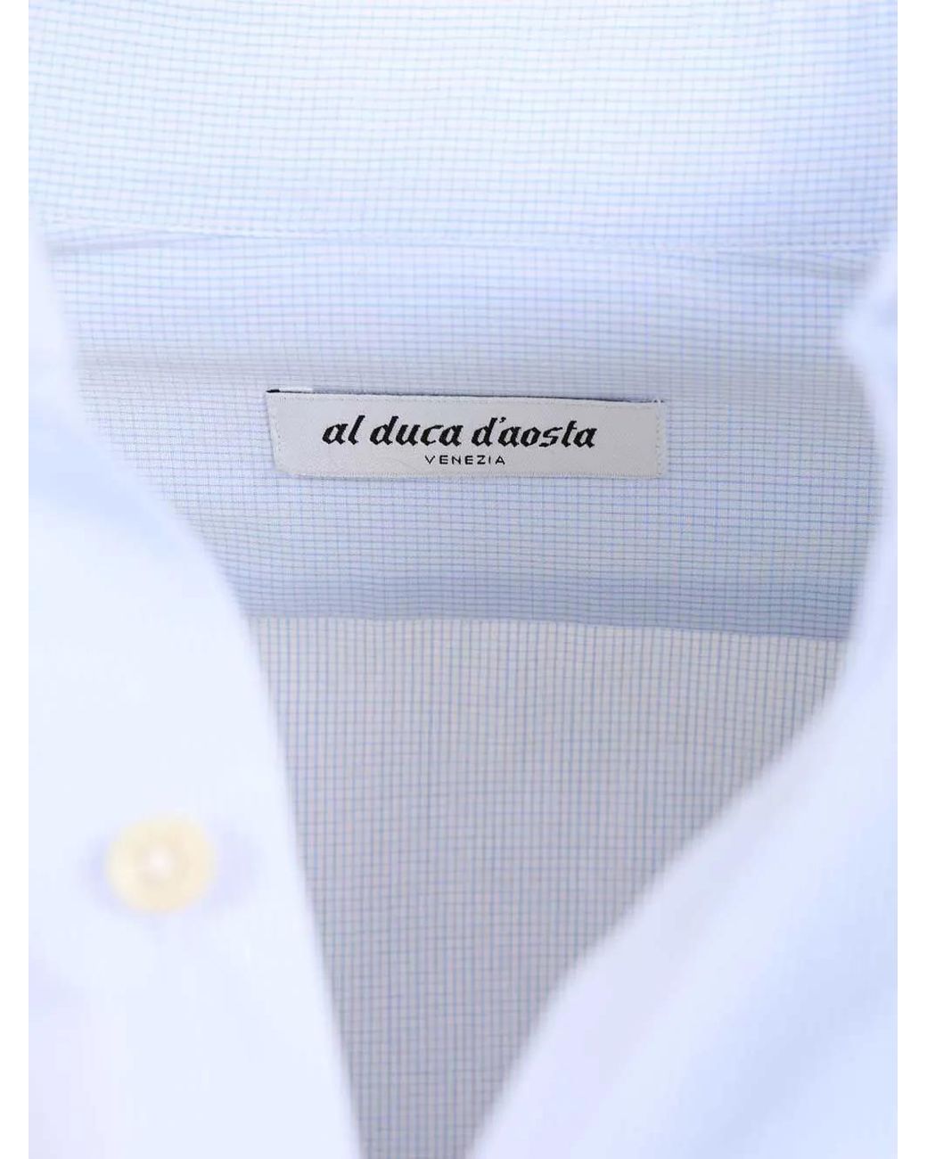 Al Duca D'aosta White Gingham-Check Shirt for men