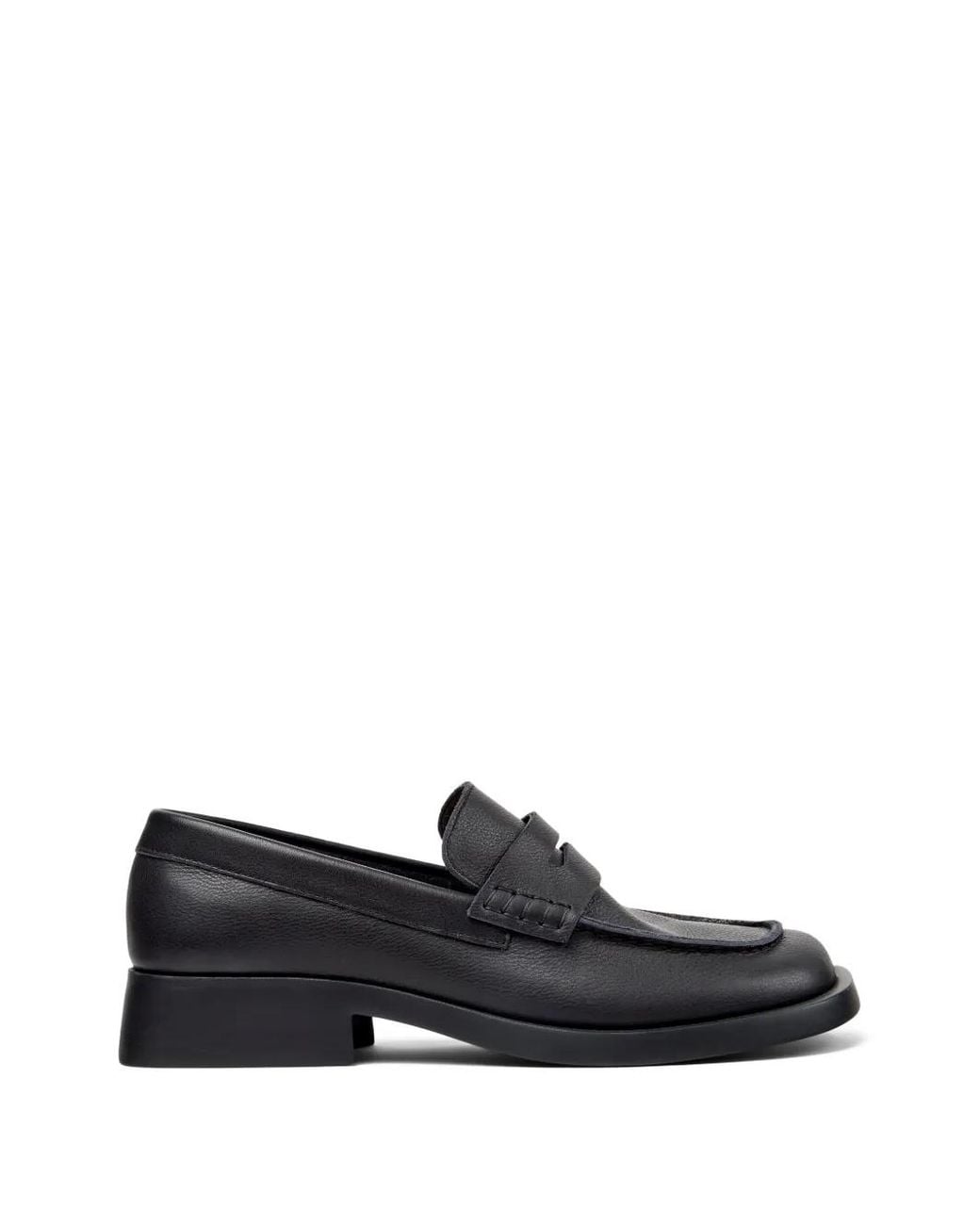 Camper Black Donna Leather Loafers