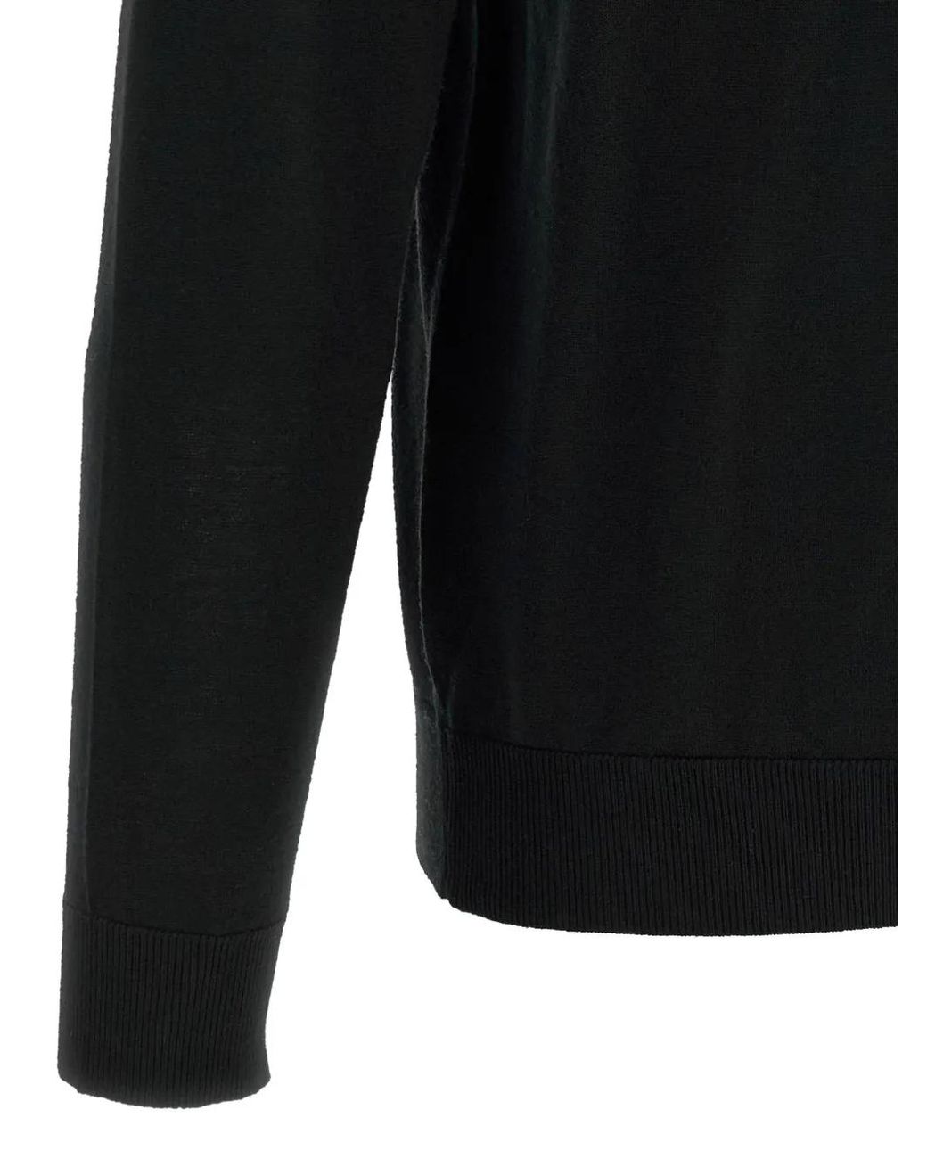 LARMERI STUDIO Black Pull Lupo À Col Montant for men