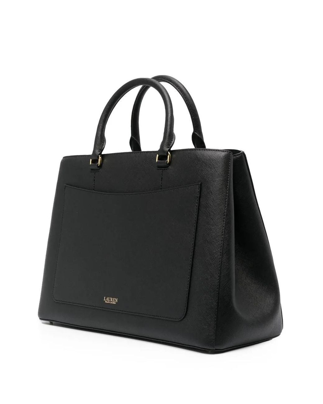 Ralph Lauren Black Hanna Leather Satchel Bag