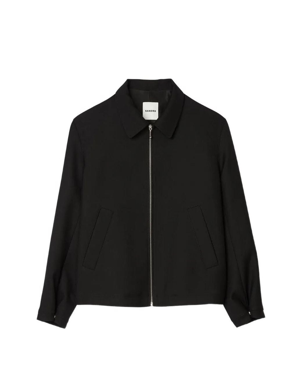Giacca Con Zip di Sandro in Black da Uomo