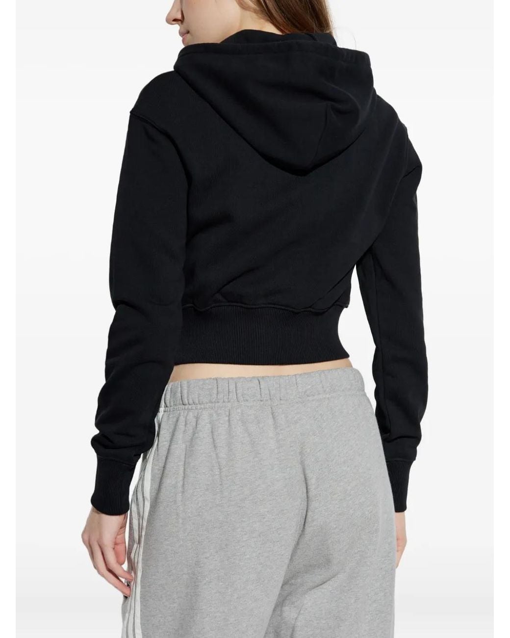 Versace Jeans Couture Black Logo-Patch Hoodie