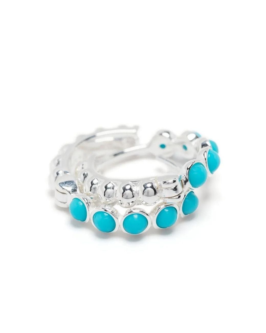 Dower & Hall Blue Medium Huggie Hoops