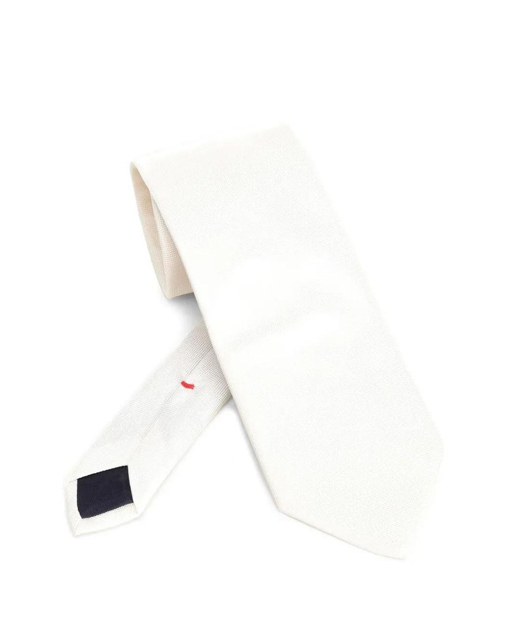 Al Duca D'aosta White Damon Silk Tie for men