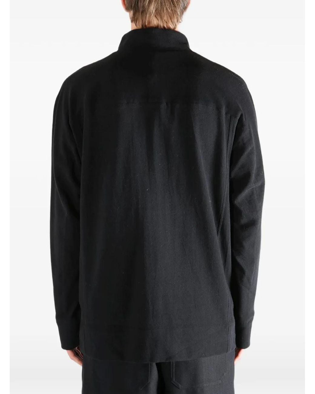 Omar Afridi Black Quarter-Zip Sweatshirt for men