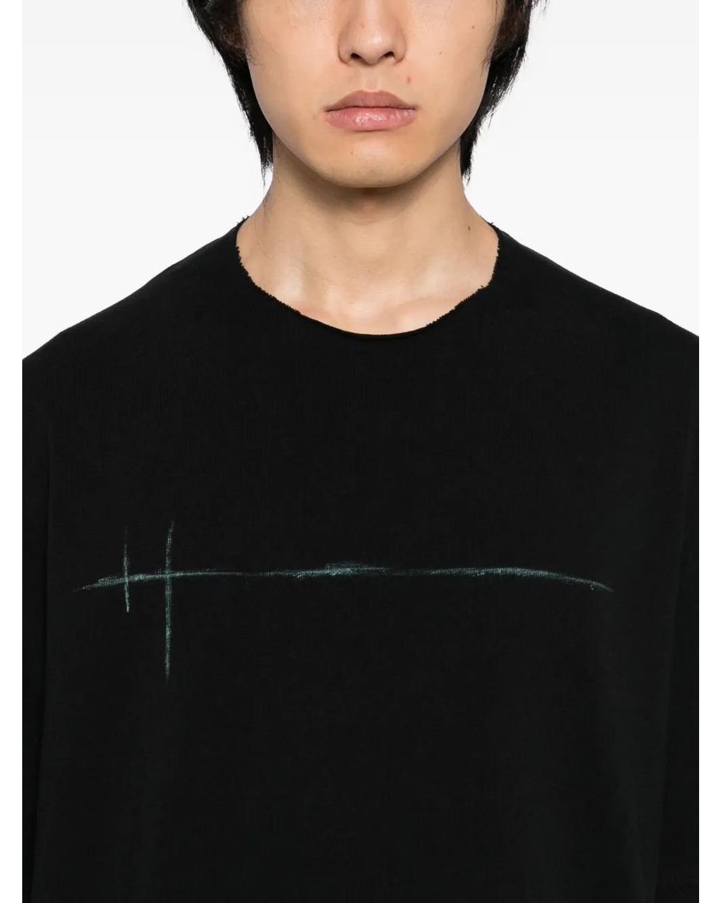 DEVOA Black Printed T-Shirt for men