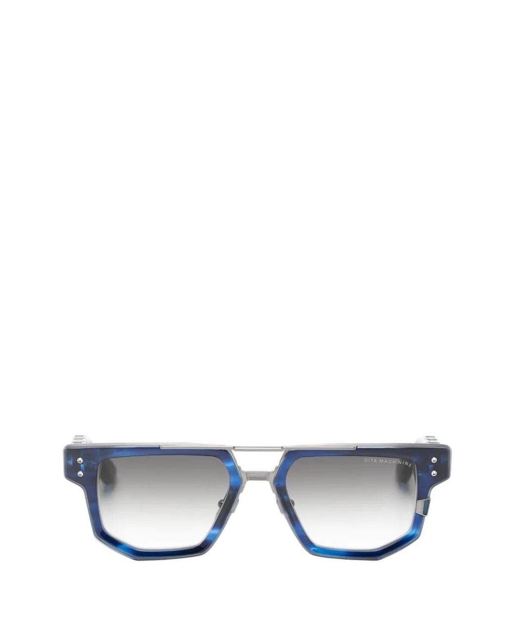 Dita Eyewear Blue Mach-Nine Geometric-Frame Sunglasses