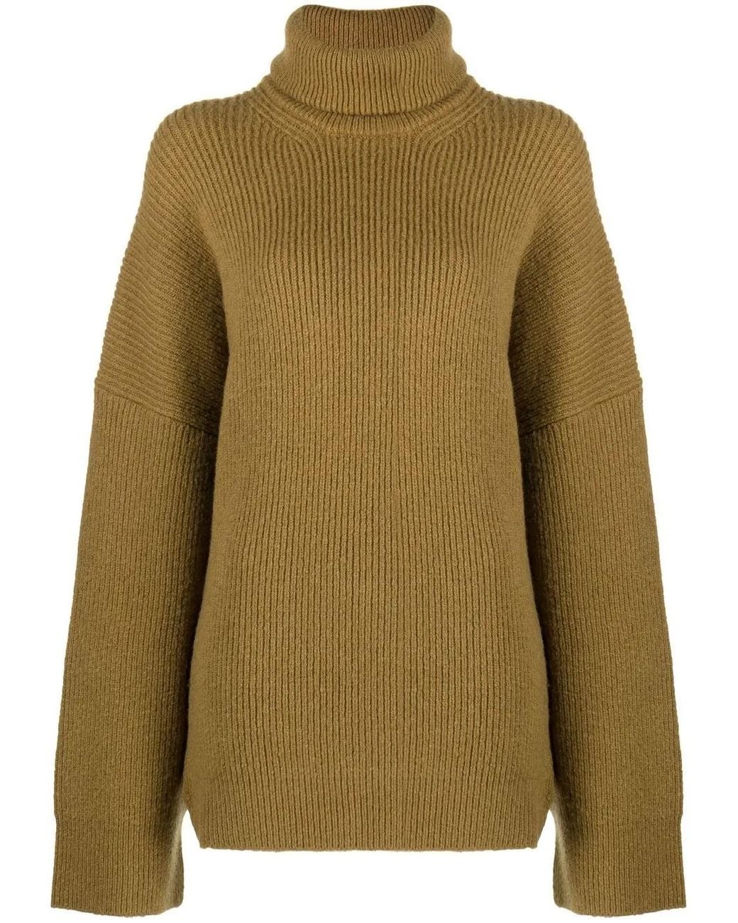 The Attico Green Grace High-Neck Jumper