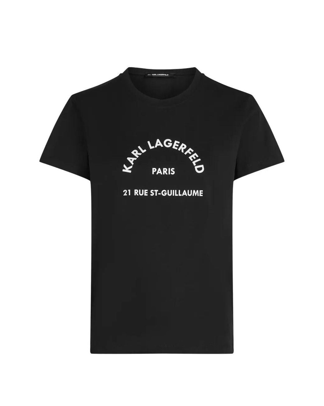 Karl Lagerfeld Black Rsg Glitter T-Shirt
