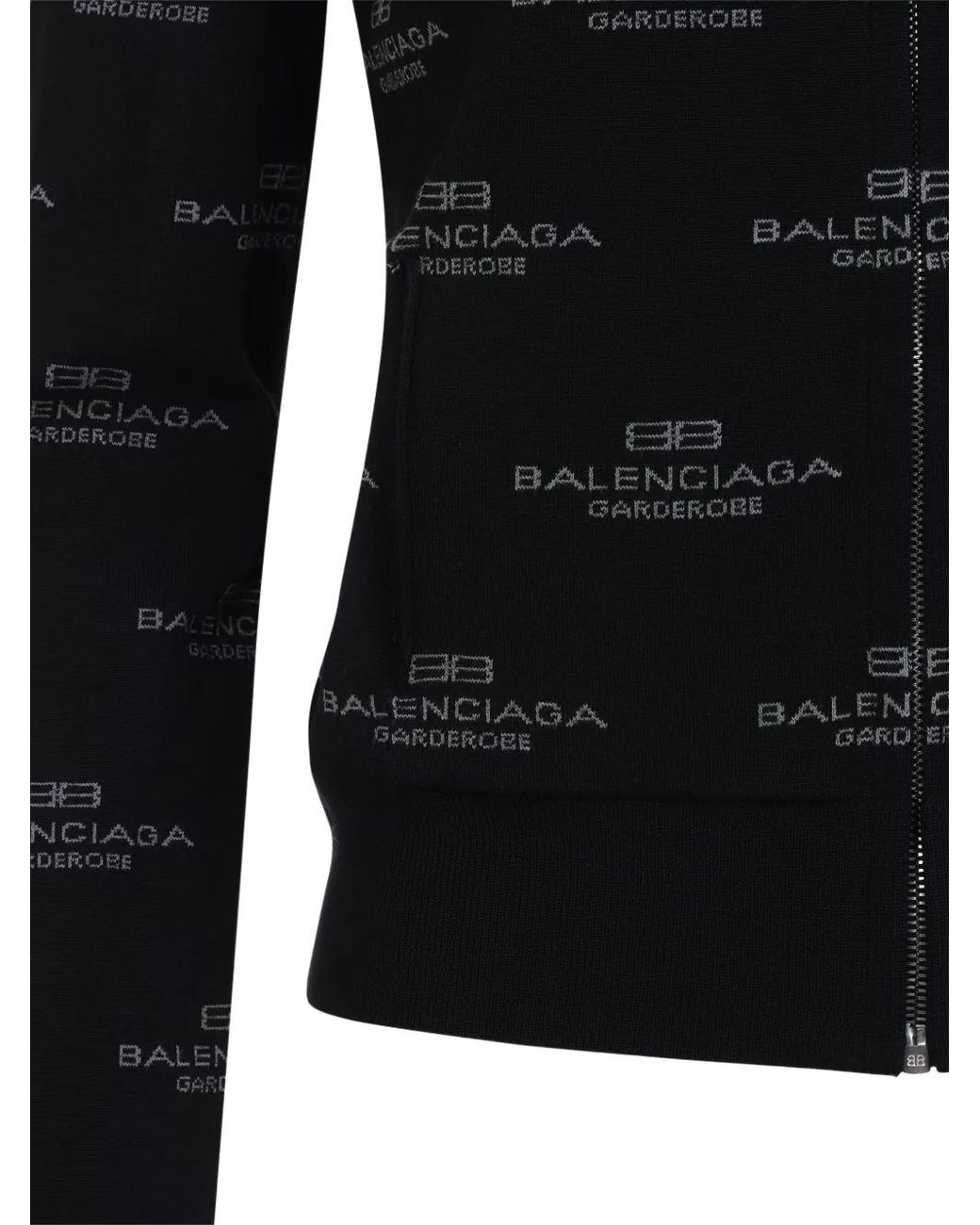 Balenciaga Black Cardigan With Logo